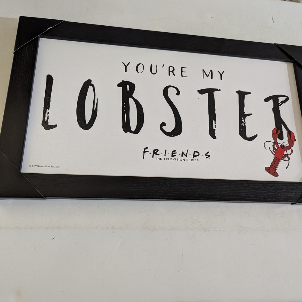 FRIENDS You're My Lobster Wall Decor - Black and White